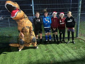 North Cardiff Cosmos FC Under 12 Mixed celebrating Christmas