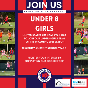 Under 8 Girls football team training at North Cardiff Cosmos FC