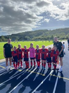North Cardiff Cosmos U9 Girls with Cardiff City Women